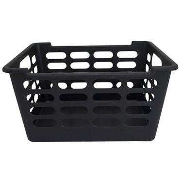 Imagem de Cesto Organizador Multiuso Porta Objetos Caixa Atenas Guarda Roupa Armário Banheiro Lavanderia Gaveta Preto