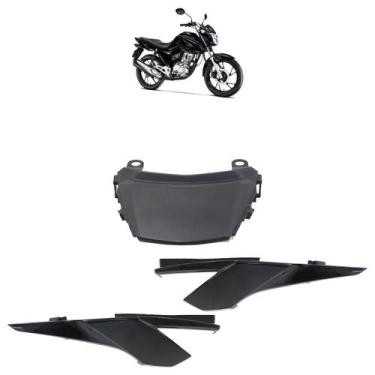 Imagem de Kit Rabeta Carenagem Traseira CG 160 Titan EX 2022 A 2024 Preto 3 Peça