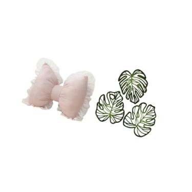 Imagem de Fenteer Almofada Palm Bow Sofá Moderno Decoração de Casa Confortável Cadeira de Escritório de Cabeceira Estudo de Fazenda Interior Criativo Arte Tropical Da S