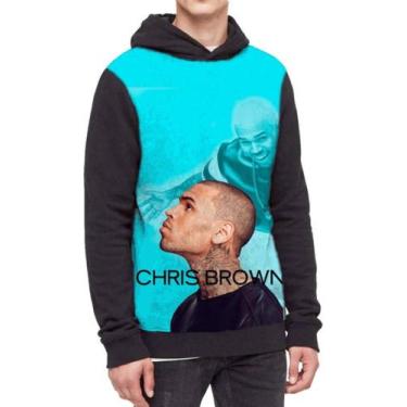 Imagem de Moletom Com Capuz Chris Brown Ref:492 - smoke, Preto, GG