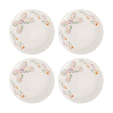 Imagem de Jogo De Pratos Raso Kit 4Pcs Cerâmica 26Cm Oxford Jardim