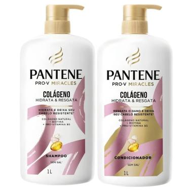 Imagem de Kit Pantene Pro-V Colágeno Hidrata e Resgata: Shampoo e Condicionador 1L