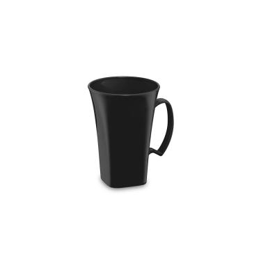 Imagem de Caneca Preta Cappuccino Plastico PP 400ml 1un
