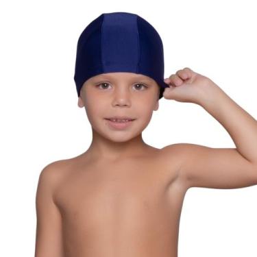 Imagem de Kit 3 Toucas Natação Vekyo Modas Hidroginástica Poliamida Lisa Infanti