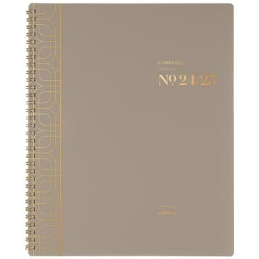 Imagem de Agenda acadêmica mensal Cambridge® WorkStyle® 2024-2025, 21 cm x 28 cm, cinza-acastanhado atemporal, julho de 2024 a junho de 2025, 1606-900A-45