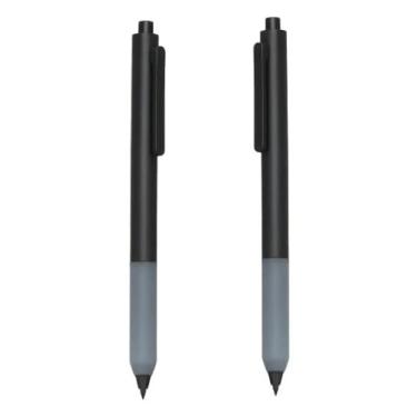 Imagem de 2 lápis eternos pretos, lápis de esboço de arte, caneta de escrita sem tinta, lápis de escrita ilimitado, material escolar, lápis mágicos de longa duração para escrever desenho, lápis de chumbo em