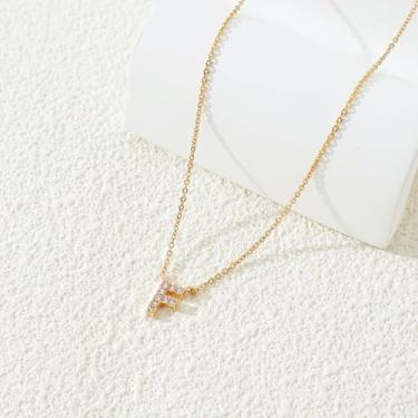 Imagem de 1 conjunto de letras A-Z banhado a prata com colar de diamantes para mulheres, colar feminino, joia fina, presente para mamãe, 48.5cm, Cobre, Sem Pedra Preciosa