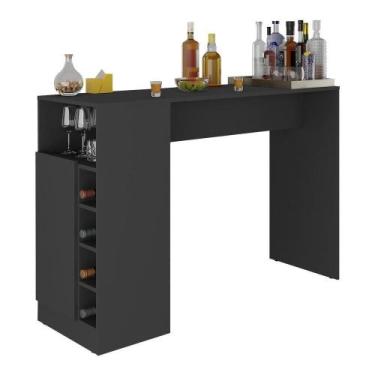 Imagem de Bar Bancada Com Adega E 1 Porta Multimóveis Mp1062 Preto - MULTIMOVEIS
