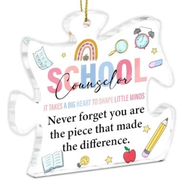 Imagem de Enfeite de conselheiro escolar, presente de agradecimento para conselheiro escolar, aniversário, formatura, aposentadoria, Natal, conselheiros, enfeite de acrílico para pendurar