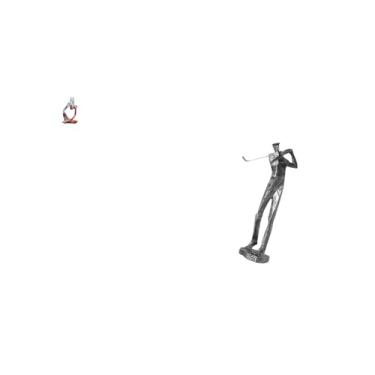 Imagem de Fenteer Estátua de Resina Do Pensador Abstrato, Ornamento, Figura de Jogador de Golfe, Escultura Colecionável para Gaveta de Quarto, Escritório, Loja, Estante