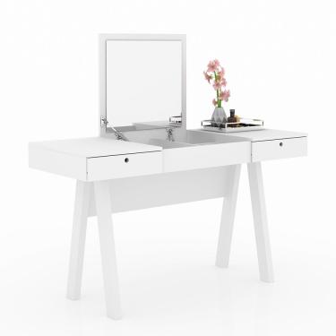 Imagem de Penteadeira para Quarto Decorativa PE2002 MPD Branco - Gran Belo