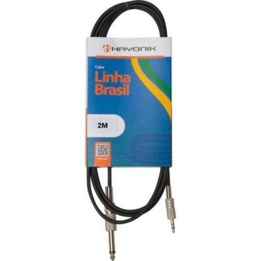 Imagem de Cabo De áudio Linha Brasil P2 Estéreo X 1 P10 Mono 2m Preto Hayonik