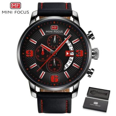 Imagem de Relógio De Pulso Masculino Mini Focus Mf-0025 à Prova D'água Preto