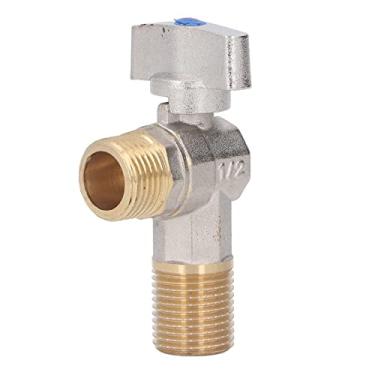 Imagem de Zerodis Válvula Triangular de Latão Com Rosca G1/2 Válvula Triangular de Latão para Jardinagem Doméstica Equipamento de Banheiro Angular para água Fria e Quente Fácil de Instalar Em Cozinha e (Azul)