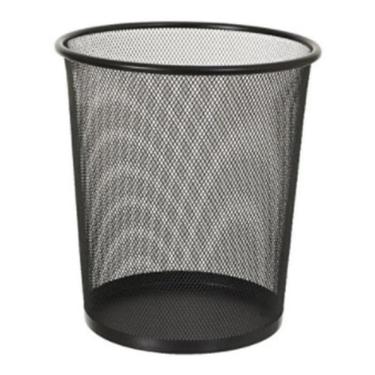 Imagem de Lixeira Metal Aramado Telada Cesto Lixo Escritório 12 Litros