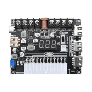 Imagem de Placa Adaptadora De Energia ATX Ajustável De 20 a 24 Pinos Com Display