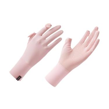 Imagem de Deevoka Luvas de proteção solar para mulheres que dirigem luvas de verão finas luvas solar luvas solares para pescar esportes ao ar livre, Rosa