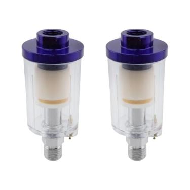 Imagem de Rannb Separador de água de óleo para linha de ar G1/10.2 cm filtro de aerógrafo separador de umidade para compressor de ar - 2 peças