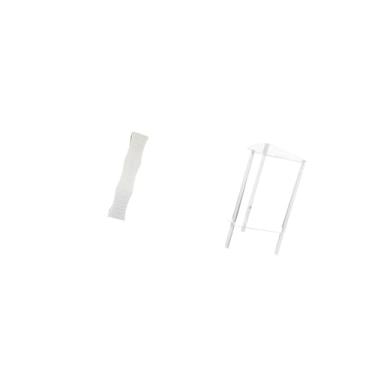 Imagem de Fenteer Abajur de Chão em Papel para Sala de Estar com Mesa Lateral Minimalista em Acrílico Transparente, Criado-mudo Moderno para Decoração de Casa, Escritór