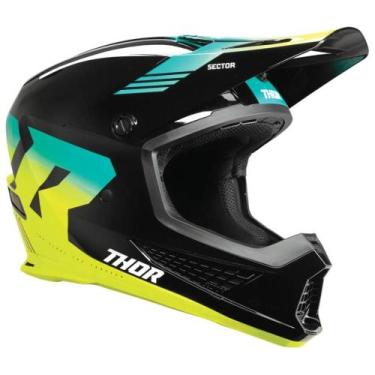 Imagem de Capacete Thor Sector 2 Carve, Preto/Amarelo, 58