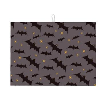 Imagem de Tapete de secagem de pratos Star Bats Witchy 45x60cm de microfibra abs