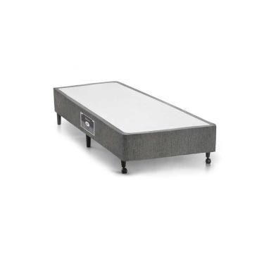 Imagem de Cama Box Base Universal Solteiro Lux Chenille Gray (88x188x23) - Castor