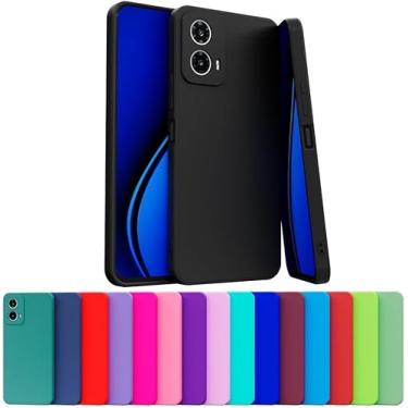 Imagem de Capa Capinha Case Compatível Motorola Moto G34 Silicone Aveludada Com Proteção De Câmera (CINZA CHUMBO)