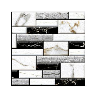 Imagem de Papel de parede autoadesivo vintage tijolo removível 1 peça 30 * 30cm decoração moderna para casa revestimento de parede 3D papéis de parede faça você mesmo (509)