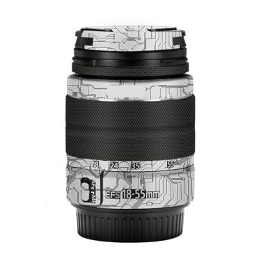 Imagem de EFS 18-55 3.5-5.6 Adesivo de lente de câmera para Canon EF-S 18-55 mm F3.5-5.6 III Película protetora de vinil decalque skin (branco circuito)