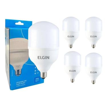 Imagem de Elgin Kit X5 Lâmpada Led Bulbo 40W 6500K Eonômica Alta Potên