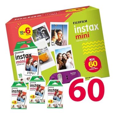 Imagem de Filme Instax Mini 8 9 11 12 Pack Fuji  Com 60 Fotos