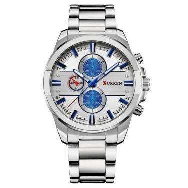 Imagem de Relógio masculino de aço inoxidavel à prova d´agua de quartzo analógico