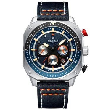 Imagem de Relógio Esportivo Impermeável Masculino Estilo Quadrado Luminoso Azul