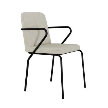 Imagem de Cadeira Bloom Fixa C-4 Pes C-braco 490x580x850 Mm C-1 Un Boucle Vanilla Boucle Vanilla