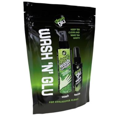Imagem de gloveglu Wash 'N' Glu Pacote de spray de luva de goleiro. Contém luveglu 120 ml luva de goleiro premium lavagem e preparação lavagem + luveglu 50 ml spray de aderência de goleiro original