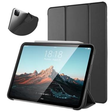 Imagem de DTTO Capa para iPad Pro 12.9 2020 e 2018, [suporta carregamento Apple Pencil + hibernar/despertar automático] Capa traseira protetora inteligente ultra leve de TPU macio para iPad Pro de 12,9