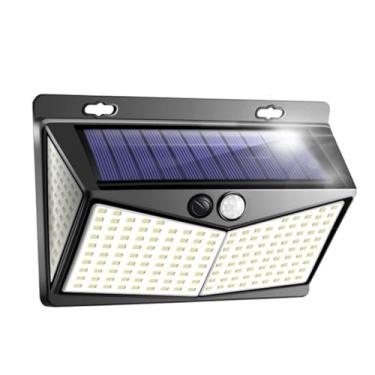 Imagem de Luz Solar Externa 468 LEDs Com Sensor Movimento Certificação CE, IP65 À Prova D'água, 3 Modos Iluminação, Movida A Energia Solar E Sem Fio Para Pátio, Jardim, Cerca, Varanda E Porta De Entrada(1Pack)