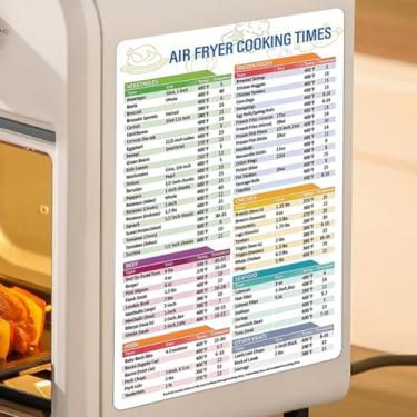 Imagem de Folha de referência magnética da fritadeira de ar, guia de cozimento da airfryer, referência magnética rápida (grande)