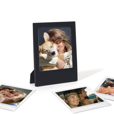 Imagem de WOGOZAN Moldura para câmaras instantâneas Now+/Now/Flip/I-Type/600/SX-70 com filmes de 3,5 x 4,2 polegadas, moldura para fotos com expositor de mesa para casa e escritório - (preta) (1 unidade)