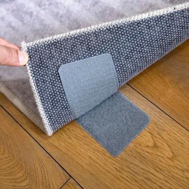 Imagem de Almofadas antiderrapantes para móveis para cadeiras e mesas, protetores de feltro quadrados com design de gancho, conjunto de 10 peças, várias cores