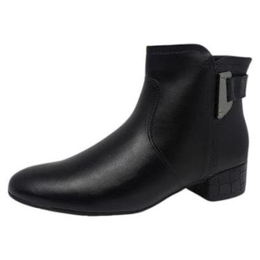 Imagem de Bota Feminina Cano Baixo Salto Bloco Conforto Comfortflex-Feminino