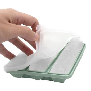 Imagem de Forma de cubo de , bandeja de de silicone para freezer – Molde reutilizável em forma de losango de 3 grelhas, utensílios de cozinha de fácil liberação, suprimentos de bar para coquetéis, suco