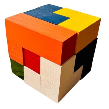 Imagem de Cubo 3D de Encaixe – Quebra-Cabeça Educativo para Montar – Brinquedo de Habilidade e Raciocínio"
