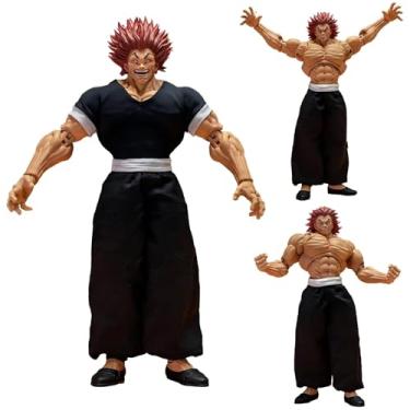 Imagem de Keyhvao Muscle Hanma Yujiro Figure 18CM Movable and Interchangeable Head Model Statues BAKI Anime Figures Cool Decoration PVC Material Gifts for Fans and Friend,Unisex