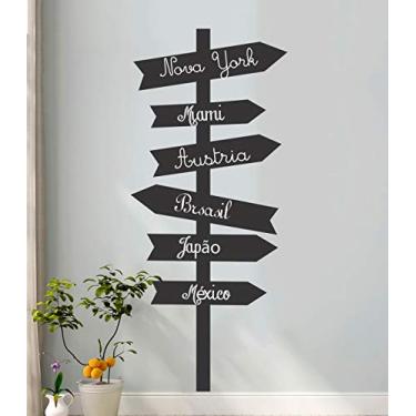 Imagem de Adesivo Decorativo de Parede Lousa de Plaquinhas Nomes