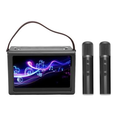 Imagem de YOUTHINK Máquina de karaokê, Portátil de Canto Doméstico Com Microfones Duplos, Qualidade de Som Nítida e Conectividade Wi-Fi para Festas e Reuniões Familiares
