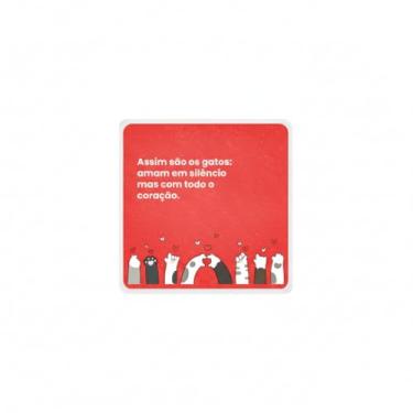 Imagem de Luminária Box Slim Cat Cut Red USB, LED 5W, Polietileno, 20x18x5 cm, Bivolt, Luz Difusa, Decorativa