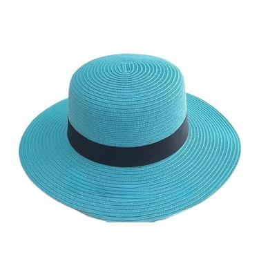 Imagem de Palha dobrável para a piscina das mulheres do chapéu de praia(AZUL BEBE)