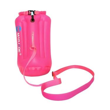 Imagem de Vaveren Bolsa estanque portátil e leve de 20 litros para boia de natação, ideal para caiaque, canoagem, passeios de barco e mergulho com snorkel, Rosa Vermelha