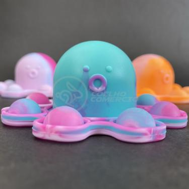 Imagem de Chaveiro Polvo Reversível Pop It Anti Stress Silicone